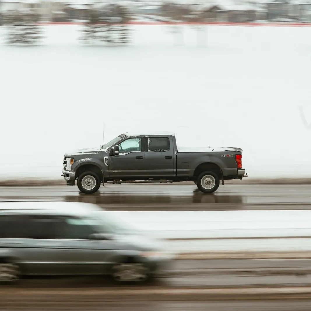 Pickup truck on the road for a haul